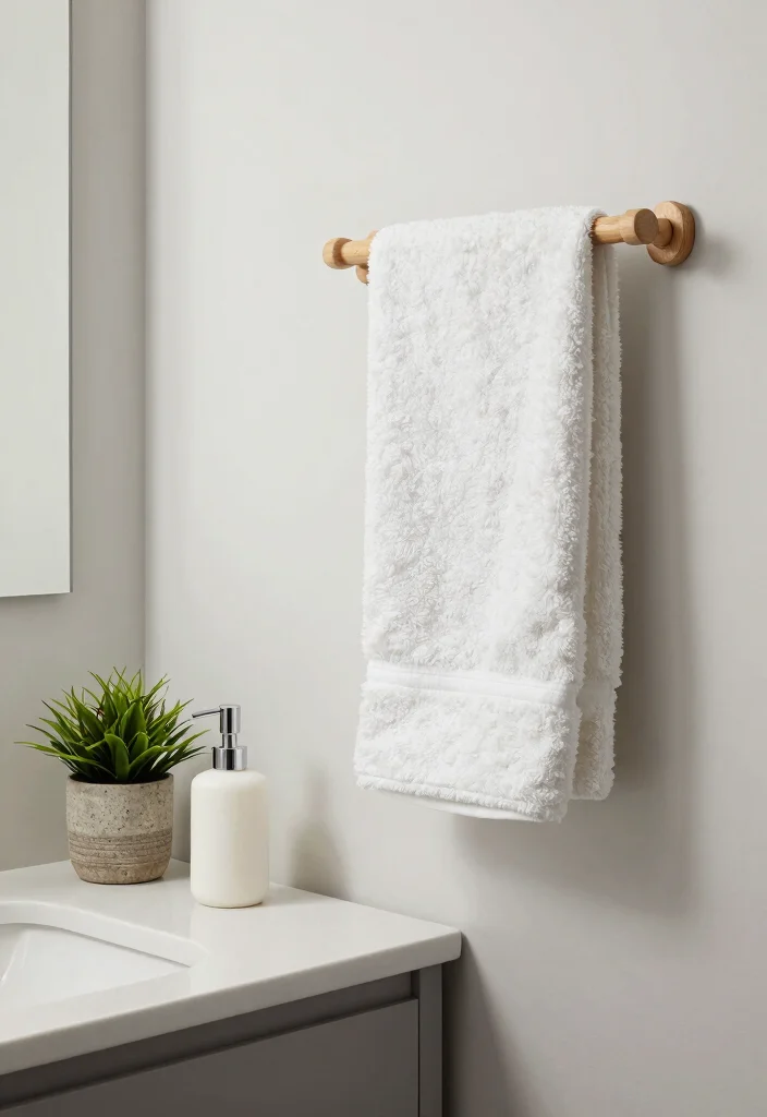 16 Barndominium Bathroom Ideas With Rustic Modern Style - 10. Minimalist Accessories 1