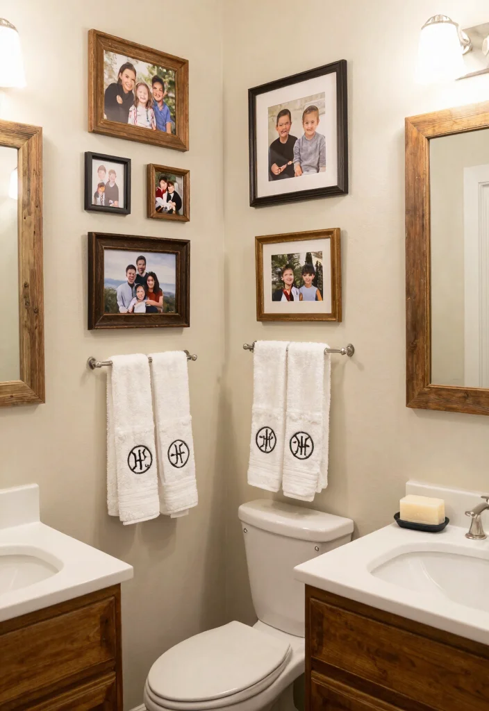 16 Barndominium Bathroom Ideas With Rustic Modern Style - 12. Personalized Touches 1