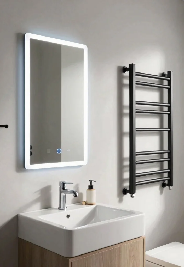 16 Barndominium Bathroom Ideas With Rustic Modern Style - 13. Smart Technology Integration 1