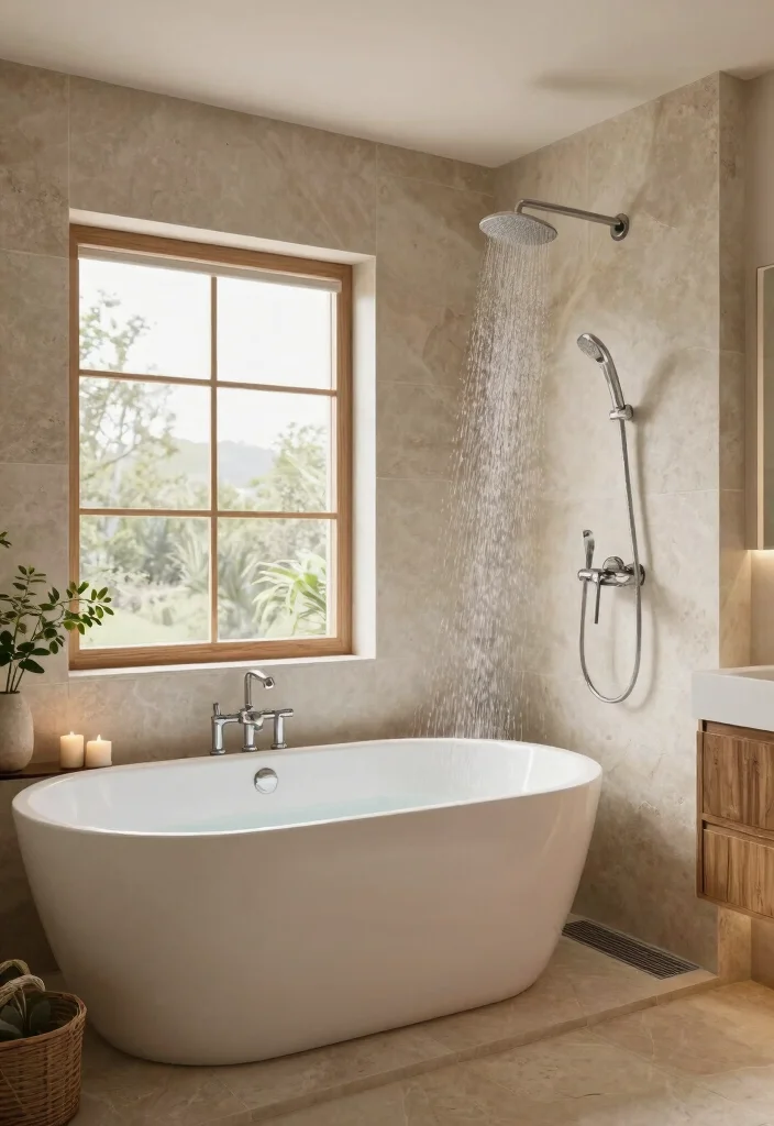 16 Barndominium Bathroom Ideas With Rustic Modern Style - 16. Spa-Inspired Features 1