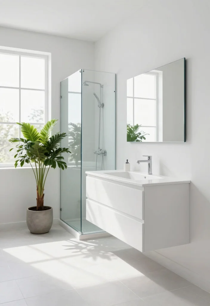 16 Barndominium Bathroom Ideas With Rustic Modern Style - 3. Modern Minimalism 1