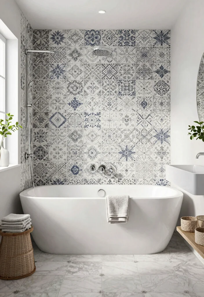16 Barndominium Bathroom Ideas With Rustic Modern Style - 4. Elegant Tile Patterns 1