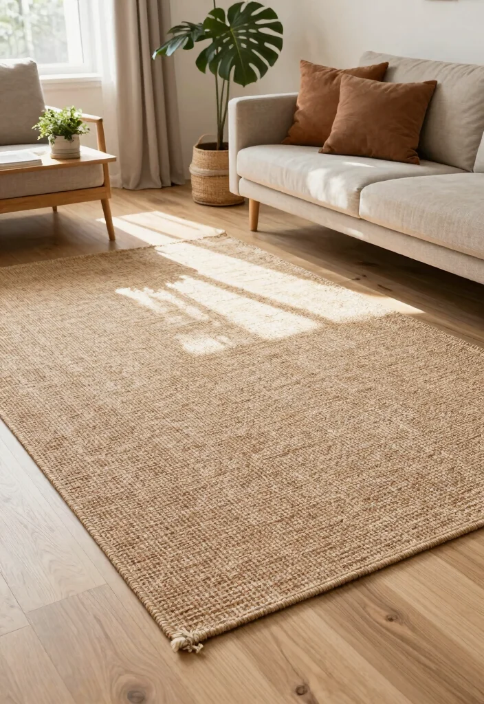 16 Cool Rugs Living Room Ideas: Unique Standout Styles - 4. Natural Fiber Rugs 1