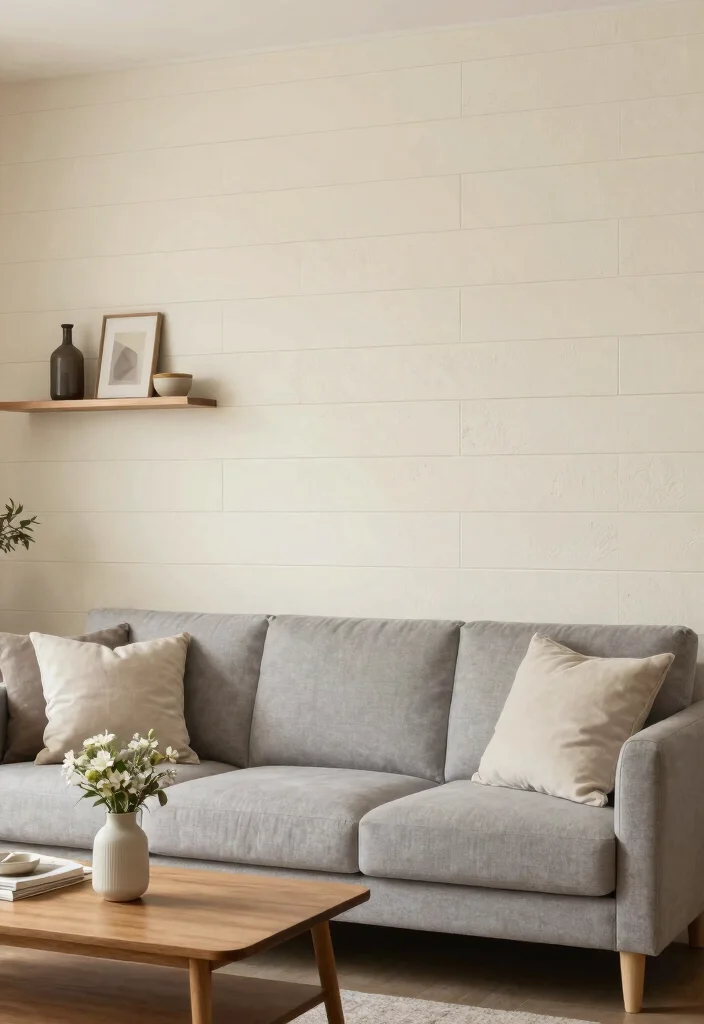 16 Cream Living Room Walls Ideas: Soft Warm Backdrop - 1. Textured Wall Panels 1