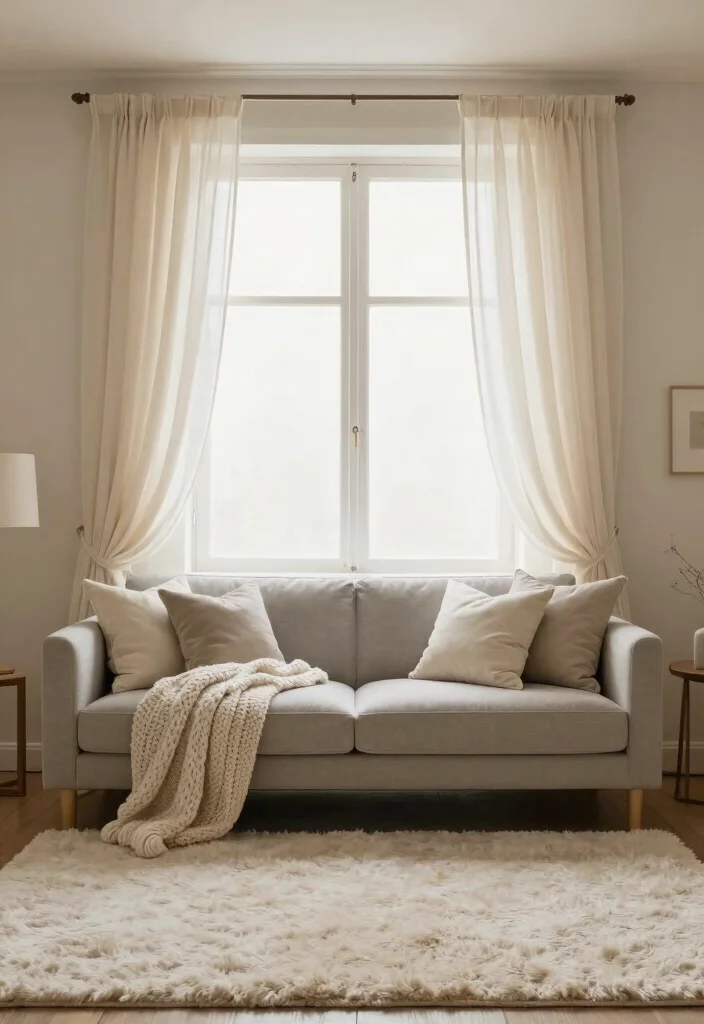 16 Cream Living Room Walls Ideas: Soft Warm Backdrop - 4. Soft Textiles and Fabrics 1