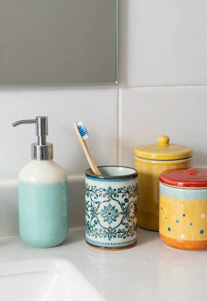 16 Downstairs Bathroom Ideas That Feel Welcoming - 11. Mix & Match Accessories 1