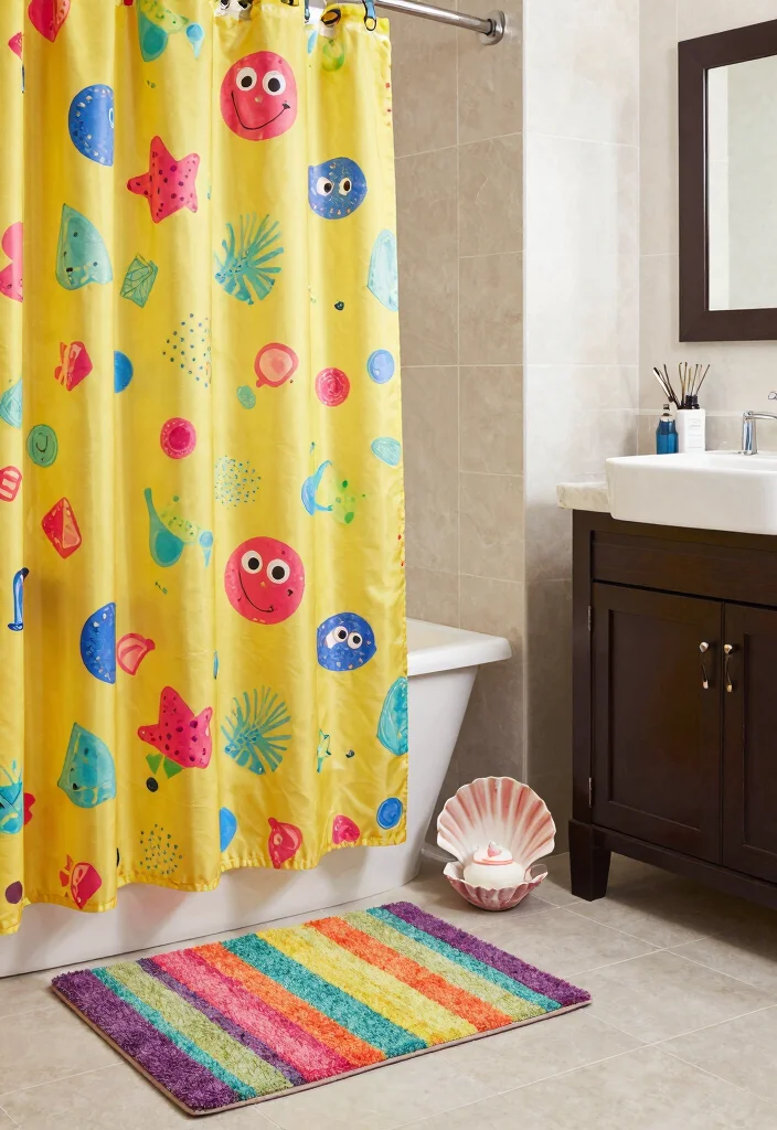 16 Downstairs Bathroom Ideas That Feel Welcoming - 14. Fun and Functional Bath Accessories 1