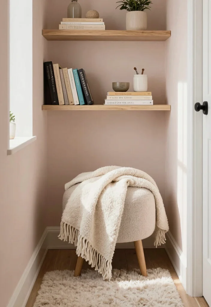 16 Downstairs Bathroom Ideas That Feel Welcoming - 3. Create a Cozy Nook 1