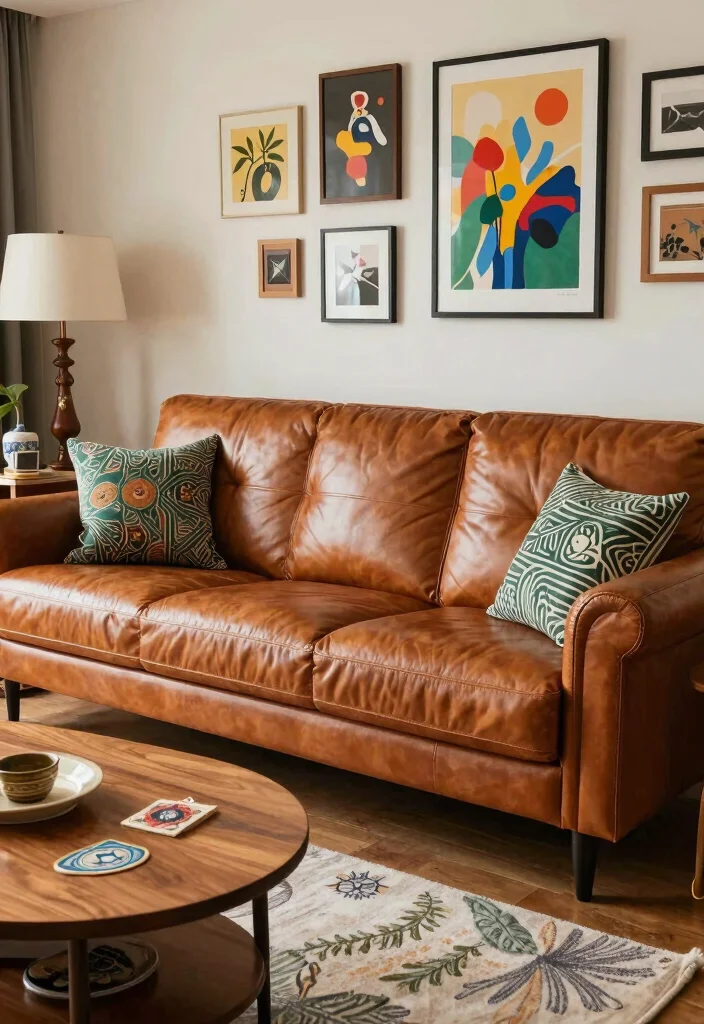 16 Leather Couches Living Room Ideas for Classic Versatile Looks - 16. Personal Touches with Custom Leather 1
