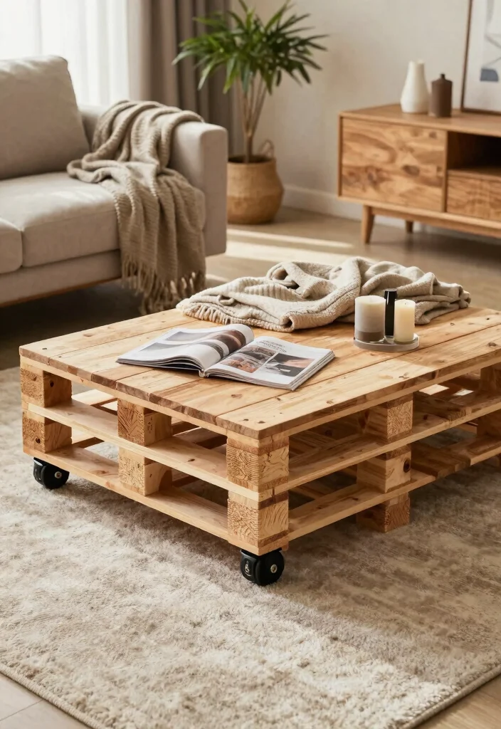 16 Living Room Table DIY Ideas: Budget-Friendly Projects - 12. Pallet Coffee Table with Storage 1