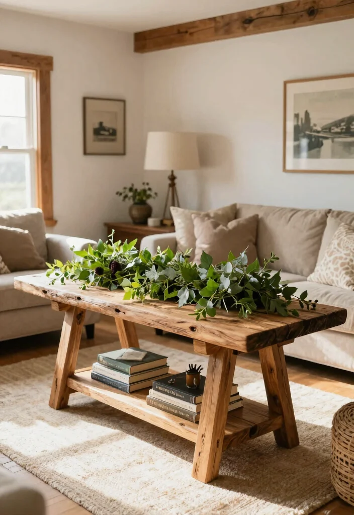 16 Living Room Table DIY Ideas: Budget-Friendly Projects - 15. DIY Trough Table 1