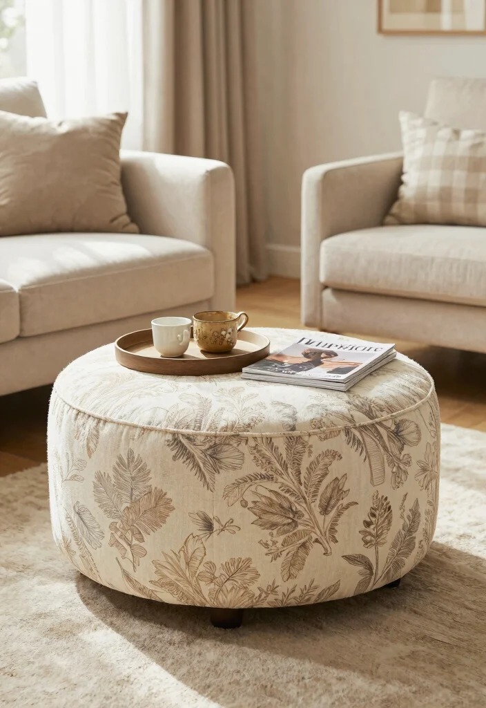 16 Living Room Table DIY Ideas: Budget-Friendly Projects - 7. DIY Ottoman Table 1