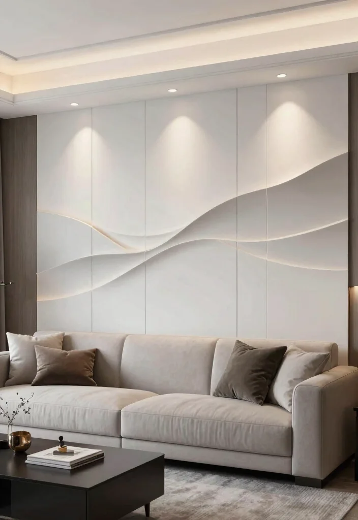 16 Living Room Wall Paneling Ideas: Texture, Depth, Style - 13. 3D Wall Panels 1