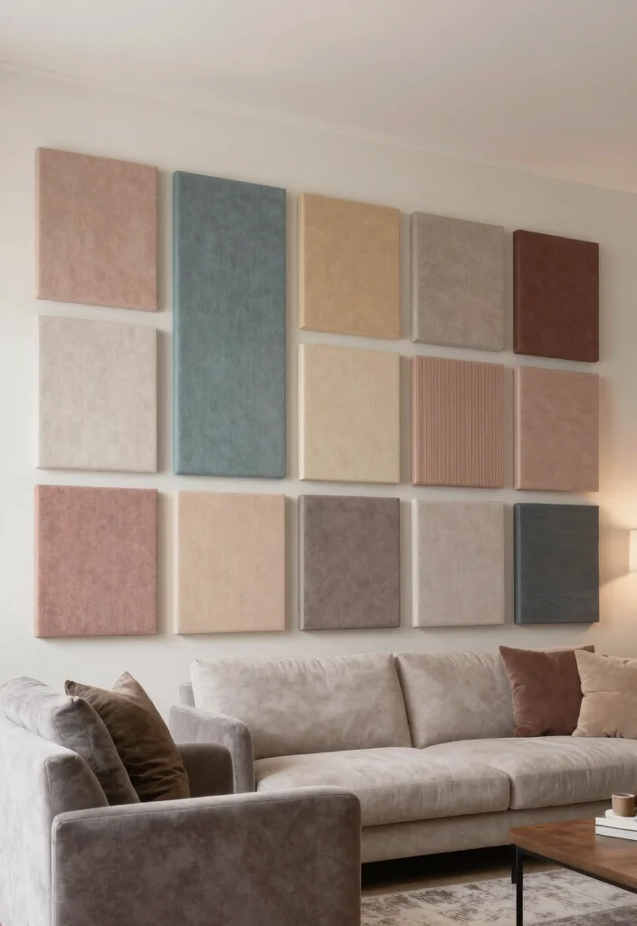 16 Living Room Wall Paneling Ideas: Texture, Depth, Style - 14. Acoustic Panels 1