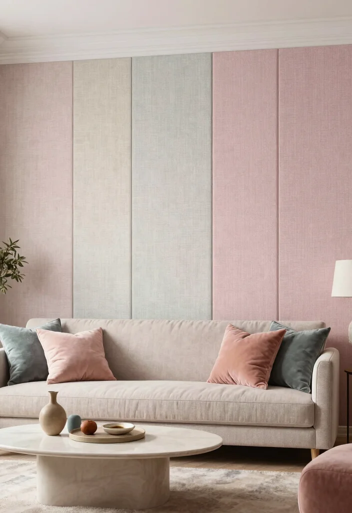 16 Living Room Wall Paneling Ideas: Texture, Depth, Style - 3. Fabric Paneling 1