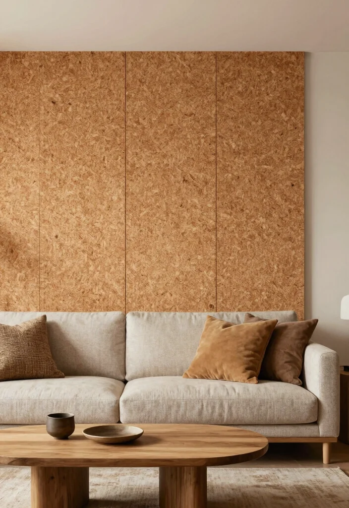 16 Living Room Wall Paneling Ideas: Texture, Depth, Style - 7. Cork Wall Panels 1