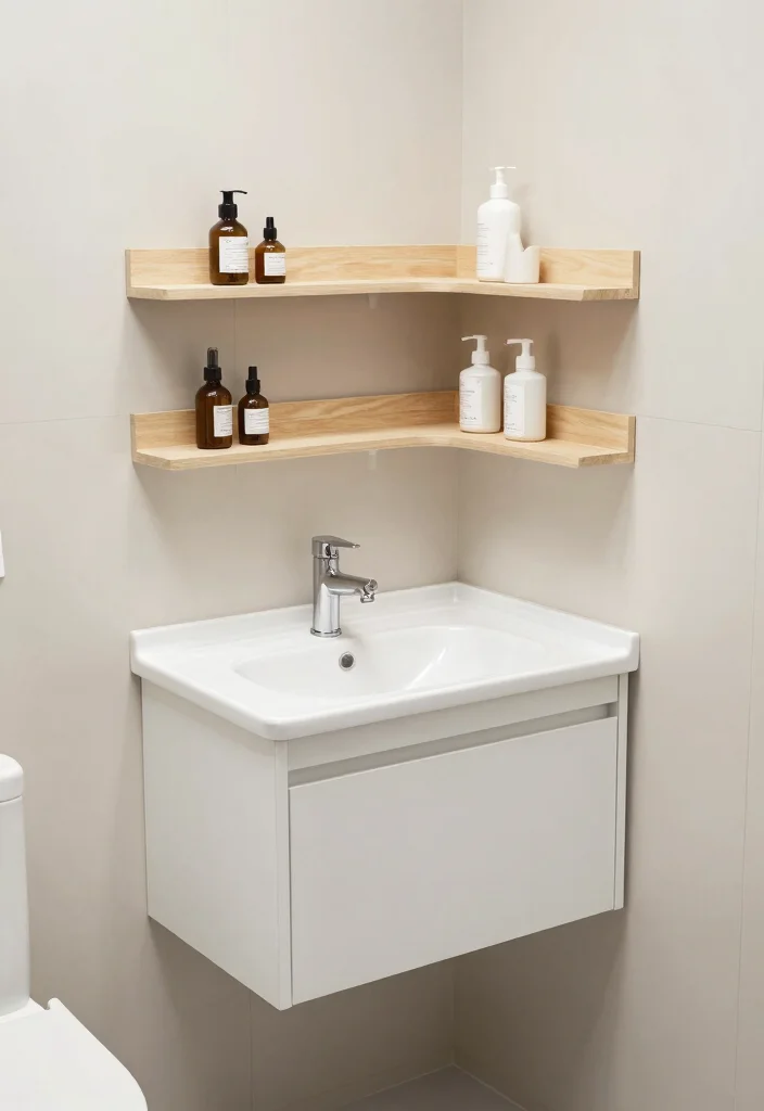 16 Offset Sink Bathroom Vanity Ideas For Creative Layouts - 11. Smart Corner Vanities 1