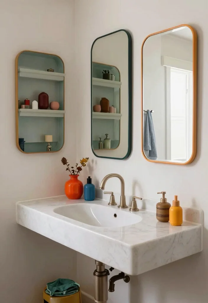 16 Offset Sink Bathroom Vanity Ideas For Creative Layouts - 13. Eclectic Vanity Combinations 1