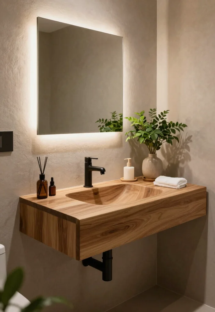 16 Offset Sink Bathroom Vanity Ideas For Creative Layouts - 14. Spa-like Retreat with Natural Elements 1