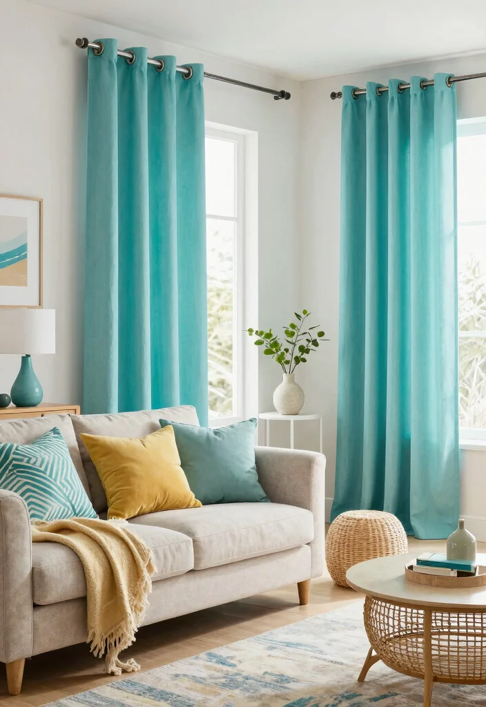 16 Turquoise Curtains Living Room Ideas for a Fresh Color Pop - Conclusion 1