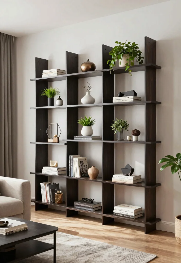 16 Wall Bookshelf Ideas for Stylish Living Room Storage - 14. Modular Shelf Systems 1