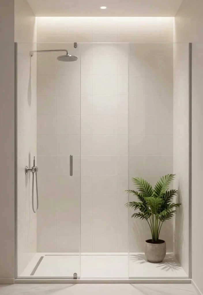 16 Wavy Tile Shower Bathroom Ideas With Modern Flow - 16. Minimalist Charm 1