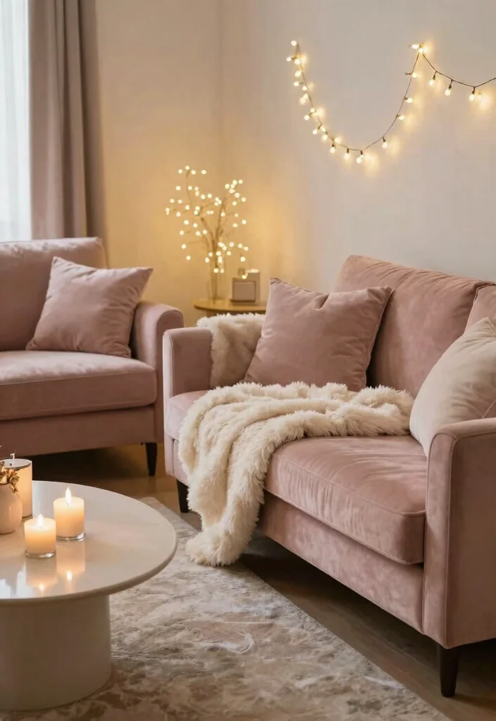 17 Double Sofa Living Room Layout Ideas for Symmetrical Comfort - 13. Romantic Retreat 1