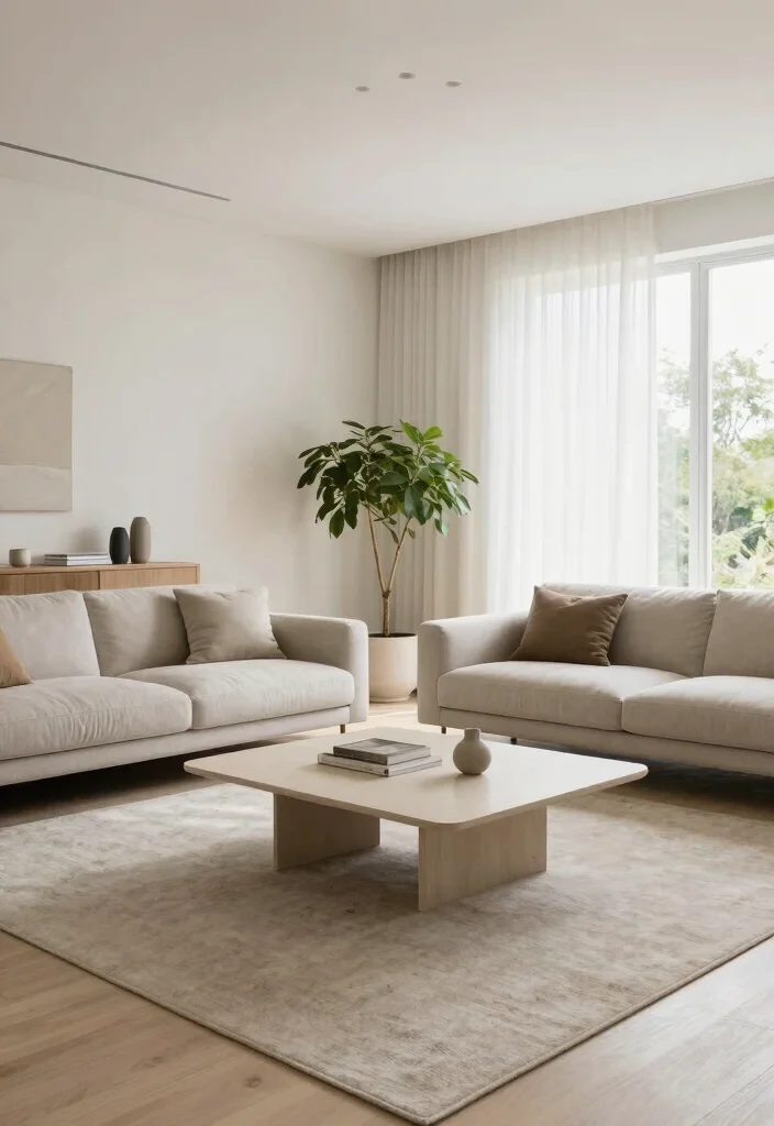 17 Double Sofa Living Room Layout Ideas for Symmetrical Comfort - 6. Open Concept Bliss 1