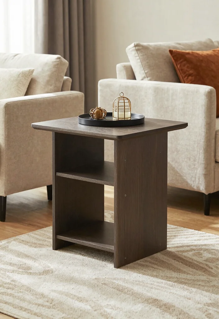 17 End Table Living Room Ideas Small But Stylish Touch - 17. Functional Furniture with Integrated Seating 1