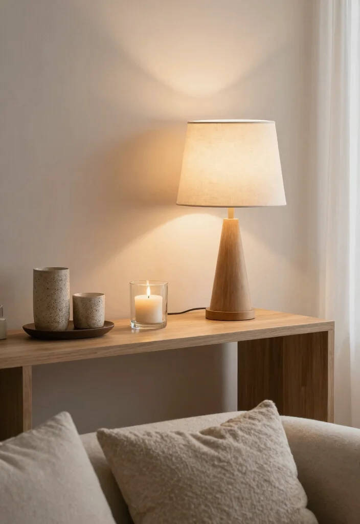 17 Living Room Console Table Ideas Stylish Functional Decor - 8. Cozy Lighting Solutions 1