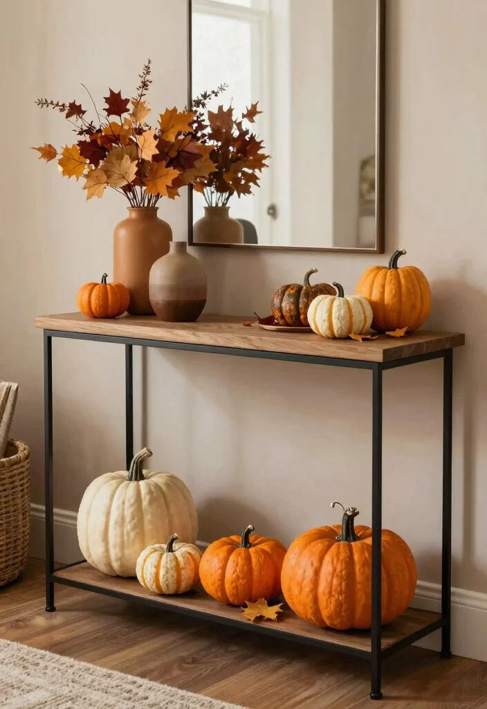 17 Living Room Console Table Ideas Stylish Functional Decor - 9. Seasonal Decor Switch-ups 1