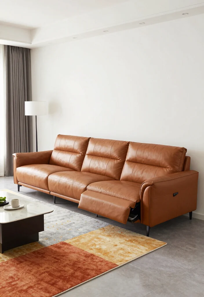 17 Living Room Leather Couch Ideas: Timeless Stylish Comfort - 15. Multi-Functional Leather Couches 1