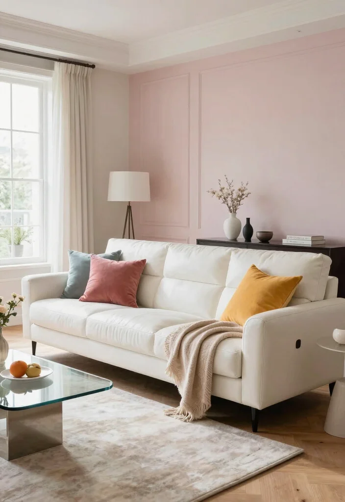 17 Living Room Leather Couch Ideas: Timeless Stylish Comfort - 6. Elegant White Leather Couches 1