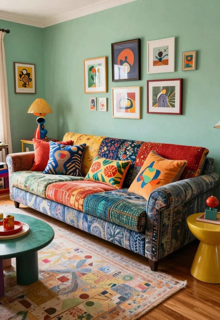 17 Modular Couch Living Room Ideas: Smart Space Saving Design - 14. The Eclectic Modular Couch 1