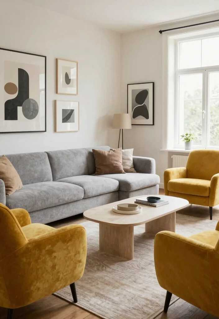 17 Modular Couch Living Room Ideas: Smart Space Saving Design - 16. The Modular Couch with Accent Chairs 1