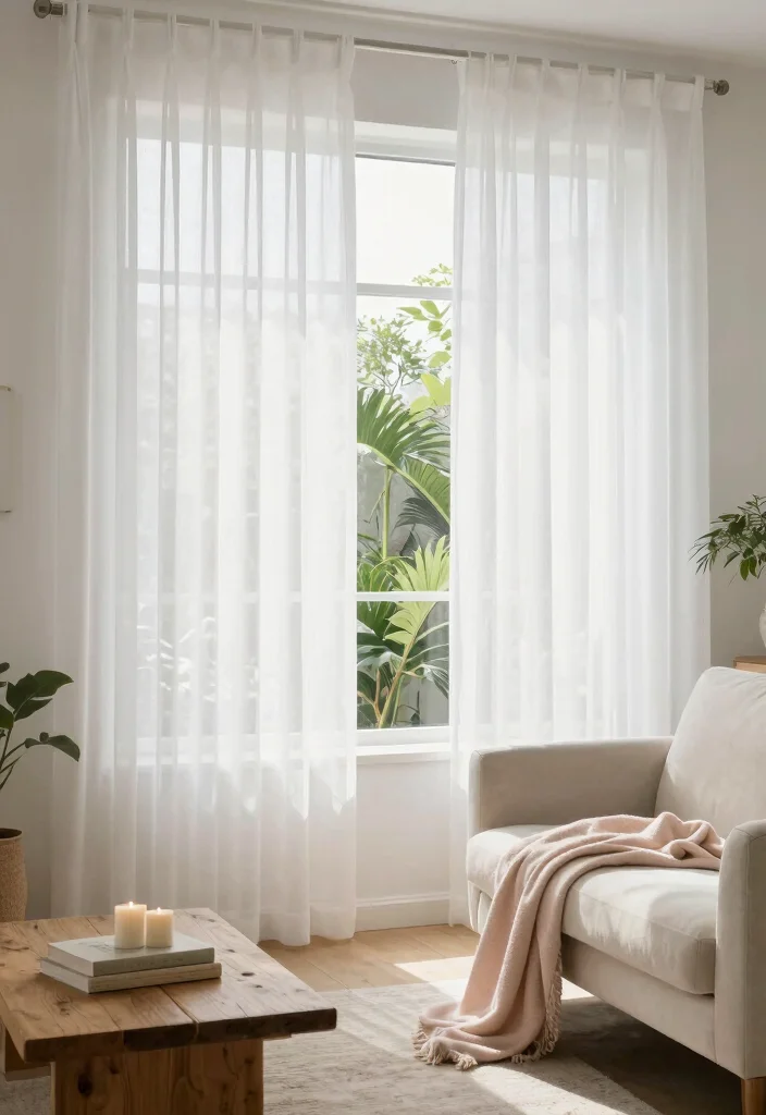17 Pleated Curtains Living Room Ideas Tailored Timeless Look - 10. Sheer Elegance 1