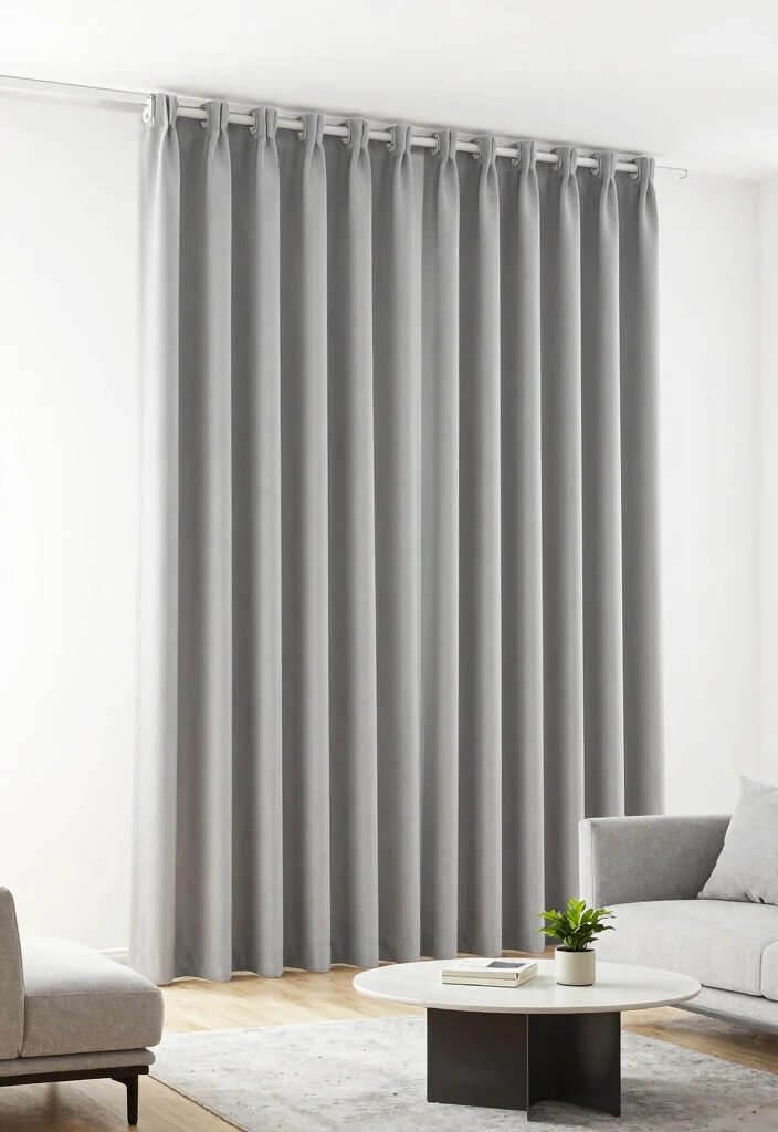 17 Pleated Curtains Living Room Ideas Tailored Timeless Look - 2. Modern Minimalism 1