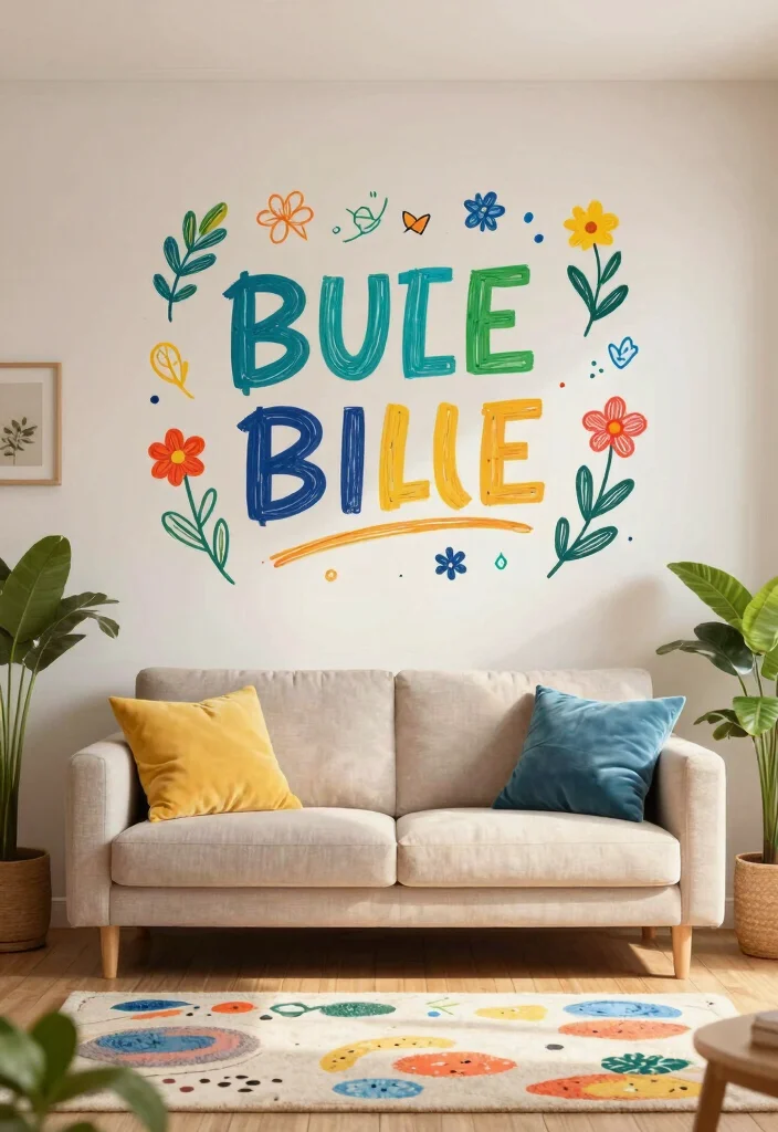 17 Wall Painting for Living Room Ideas Artistic Statement - 10. DIY Painted Quotes 1