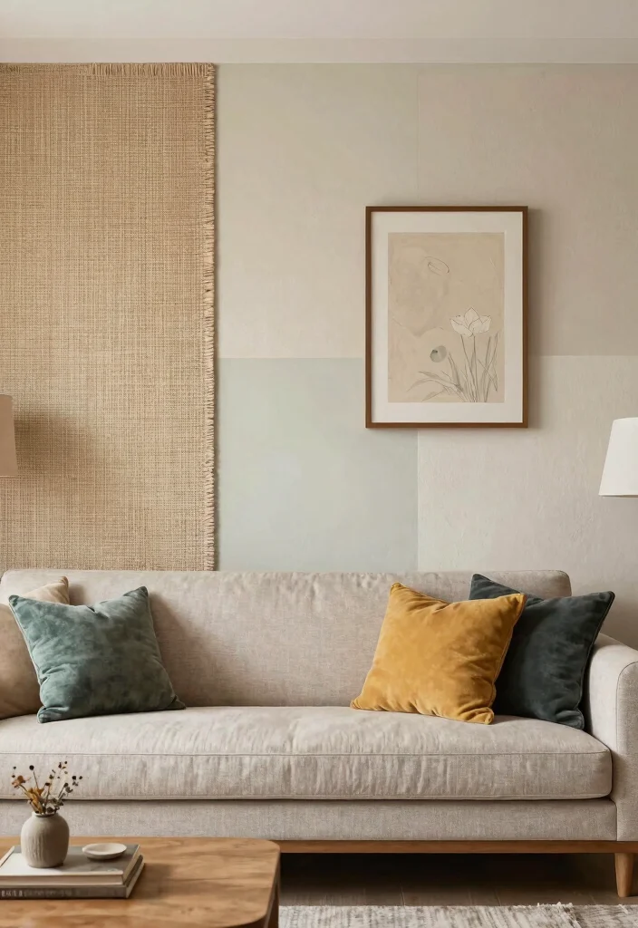 17 Wall Painting for Living Room Ideas Artistic Statement - 11. Layered Textures 1