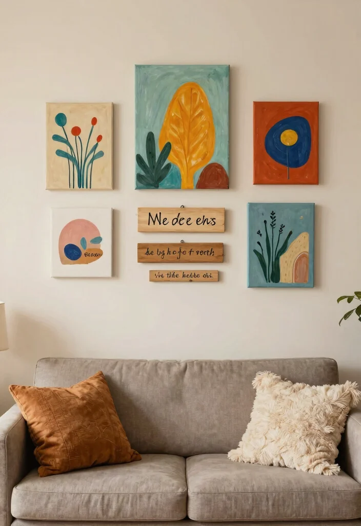 18 Cozy Living Room Wall Decor Ideas for a Warm, Inviting Touch - 14. DIY Projects 1