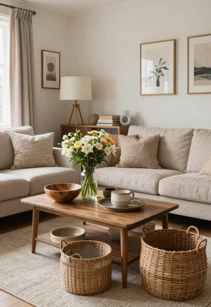 18 Cozy Living Room Wall Decor Ideas for a Warm, Inviting Touch - 18. Thoughtful Accessories 1