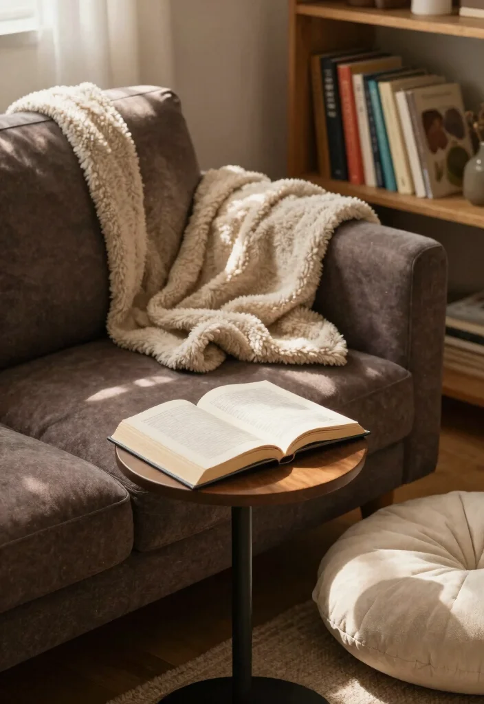 18 Dark Brown Couch Living Room Ideas Boho Cozy Chic - 6. Create a Cozy Reading Nook 1