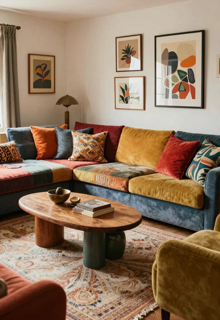 18 L Shaped Sofa Living Room Layout Ideas: Space Smart Flow - 15. The Eclectic Mix Layout 1