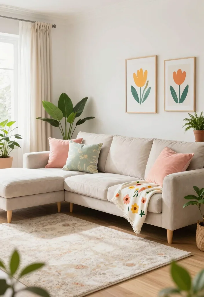 18 L Shaped Sofa Living Room Layout Ideas: Space Smart Flow - 17. The Seasonal Switch Layout 1