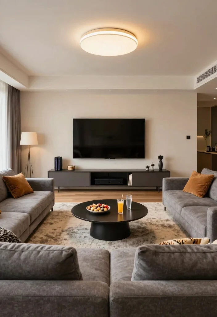 18 L Shaped Sofa Living Room Layout Ideas: Space Smart Flow - 3. The Entertainment Zone Layout 1