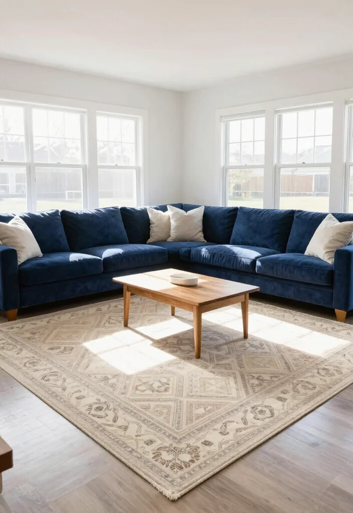 18 Living Room Rug Placement With Sectional Ideas That Work - 1. Define Your Space with Oversized Rugs 1