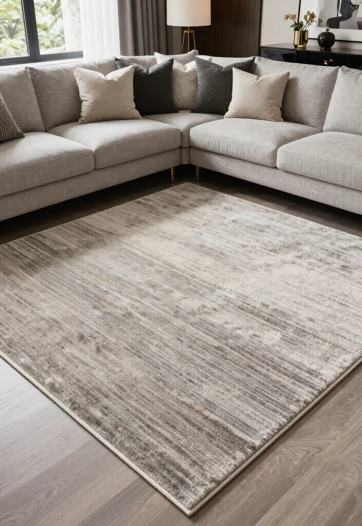 18 Living Room Rug Placement With Sectional Ideas That Work - 15. Custom Rugs for Personal Touch 1