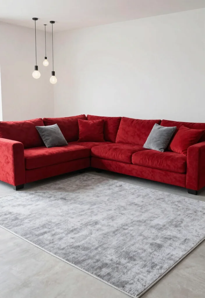 18 Living Room Rug Placement With Sectional Ideas That Work - 4. Color Contrast: Rug and Sectional Harmony 1
