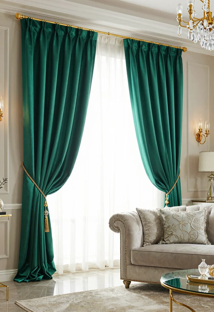 18 Luxury Curtains Living Room Ideas Hotel Worthy Draping - 11. Luxurious Silk Drapes 1