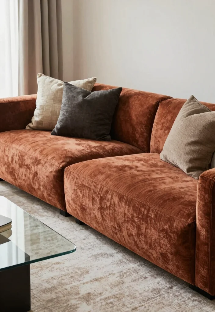 18 Modular Couch Living Room Ideas: Flexible Modern Layouts - 11. Textured Modular Couch for Added Depth 1